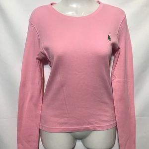 Ralph Lauren sport long sleeve pink shirt